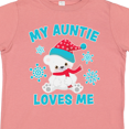 thumbnail image 4 of Inktastic Polar Bear My Auntie Loves Me in Santa Hat with Snowflakes Boys or Girls Toddler T-Shirt, 4 of 5