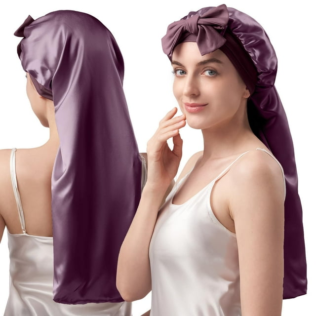 Gorro de seda YFONG de doble capa, seda de morera 100% pura