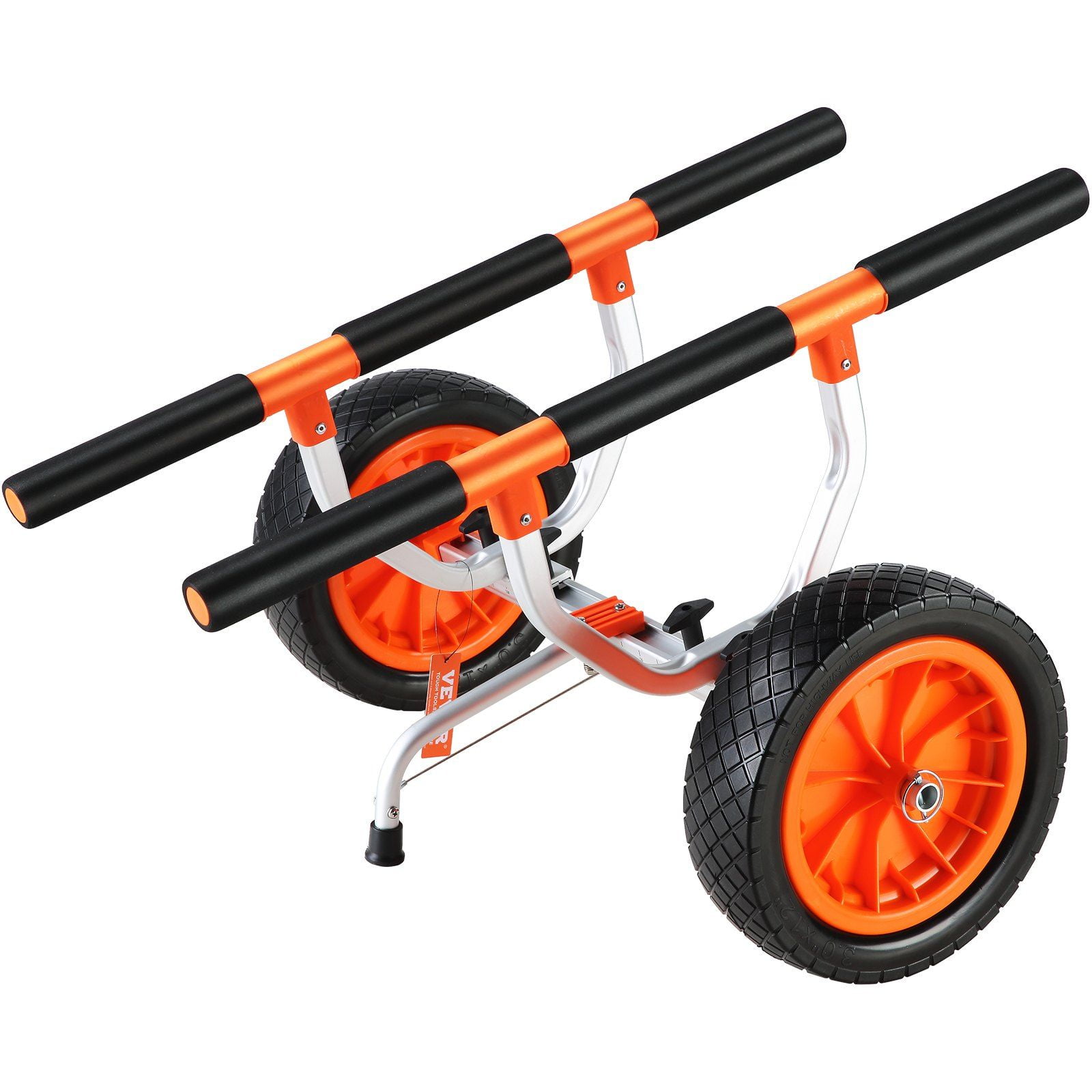 Foldable Kayak Trolley Cart – Heavy Duty 12" Wheels, Adjustable 6.69"-17.32" Width, 350 LB Weight Capacity for Canoes, Paddleboards, Jon Boats & Float Mats