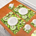 thumbnail image 3 of Wobogo Kiwi Fruit Pattern Placemats Coasters Set of 1 Heat-resistant Non-slip Easy to Clean Square Dinner Plate Mat, 3 of 8