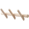thumbnail image 2 of Wood Coat Rack Modern Wall Mounted Hat and Towel Hanger Wooden Hooks Robe Racks with Pegs for Bedroom Bathroom and Entryway Durable, Easy Assembly, Classic Design (3 Hook), 2 of 8