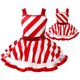 thumbnail image 3 of Vestido de ballet con tutú de rayas y lentejuelas para niñas, vestido de patinaje artístico, disfraz de actuación con rayas de bastón de caramelo para fiesta de Navidad, 3 of 5