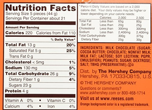 REESE'S Miniatures Milk Chocolate Snack Size, Bulk Gluten Free, Individually Wrapped Peanut Butter Cups Candy Packs, 0.31 oz (105 Pieces)