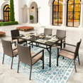 5 Piece Patio Dining Set for 4 Outdoor Table and Chairs with Metal