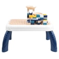 thumbnail image 1 of Mesa de escritura de juguetes de bloques de construcción 2‑1 para niños pequeños que aprenden el escritorio de construcción educativo Toy3003‑2C, 1 of 14