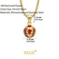 thumbnail image 6 of NEGS 18K Gold Plated Soccer Ball Charm Pendant 24'' Chain Football Star Soccer Player Stainless Steel Necklace for Men Women Sports Fan, 6 of 7
