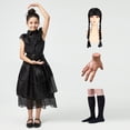 thumbnail image 2 of Vestido de actuación de la familia Adams, vestido con velo, vestido de velo negro de Adams, miércoles, Adams cosl, 2 of 6