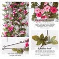 thumbnail image 3 of Muyoka 7 rosa rosa guirnalda flor seda artificial rosa flor floral falso vid Navidad guirnalda fiesta boda decoración Muyoka Hogar, 3 of 7