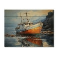 thumbnail image 3 of Designart "Dreamy Regatta Fishing Boat I" Transportation Print on Natural Pine Wood, 3 of 5