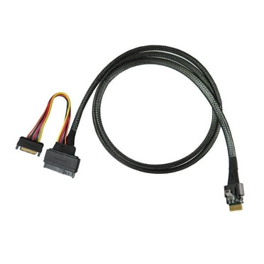 SlimSAS 4i PCIe Gen4 to U.2 (SFF-8639) Cable - 1 Meter