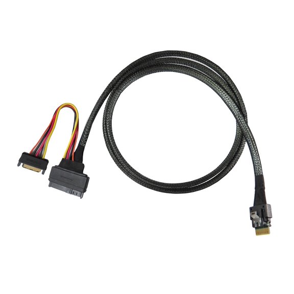 SlimSAS 4i PCIe Gen4 to U.2 (SFF-8639) Cable - 1 Meter