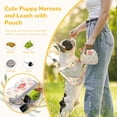 thumbnail image 3 of Small Dog Harness and Leash Set No Pull Puppy Harness Step-in Adjustable Puppy Cat Dog Vest Harnesses Soft Mesh Breathable Dog Harness Backpack Pet Harness for Puppies Small Medium Dogs, 3 of 7