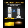 thumbnail image 5 of AUXITO 9145 9140 H10 LED Fog Light Bulb Fanless, 3400LM Per Set, Yellow, CSP LED Chips, Fog Light Bulbs or DRL Replacement, Pack of 2, 5 of 8