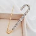 thumbnail image 4 of Joernso Exquisite Anti-Exposure Brooch Pin Women Shining Rhinestone Sweater Safety Pin Costume Accessories, 4 of 8