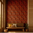 thumbnail image 2 of S4Sassy Tropical Lily Flower Wallpaper - Peach Bohemian Wall Covering, 25" x 240" Self-Adhesive Textured Vinyl Walls Paper, Decorative Wall Wrap, Easy DIY Walls Covering For Bedroom, Cabinets, 2 of 9