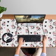 thumbnail image 4 of Long Mouse Pads for Desk,White Cow Heart Pattern Desk Mats on Top Of Desks, Desk Mouse Pad Extra Large with 3mm Non-Slip Base and Stitched Edge for Gaming,Office,Work,Home 47.3"x23.6", 4 of 6