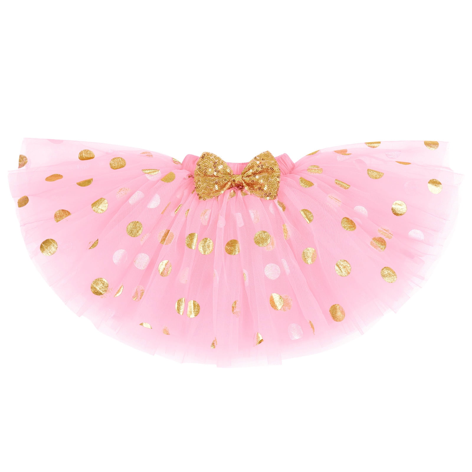 IBTOM CASTLE Toddler Girls 1st 2nd 3rd Birthday Outfit Princess Polka Dots Ruffle Tutu Skirt Mouse Headband Cake Smash Party Clothes Set 2 Years Black + Pink