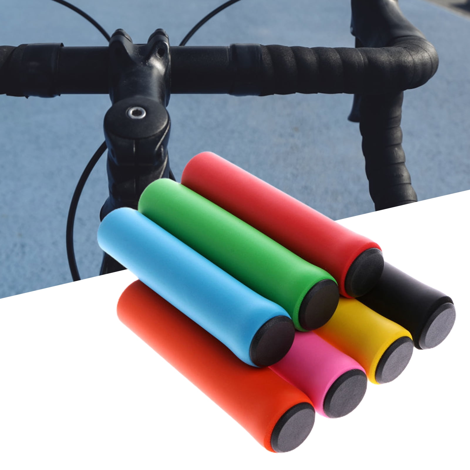 1Pair Mountain Road Cycling Bike Bicycle Handlebar Cover Grips Soft Anti-slip