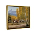 thumbnail image 3 of Horses Rural Farm Foliage Animals & Insects Painting Metallic Gold Framed Art Print Wall Art, 3 of 6