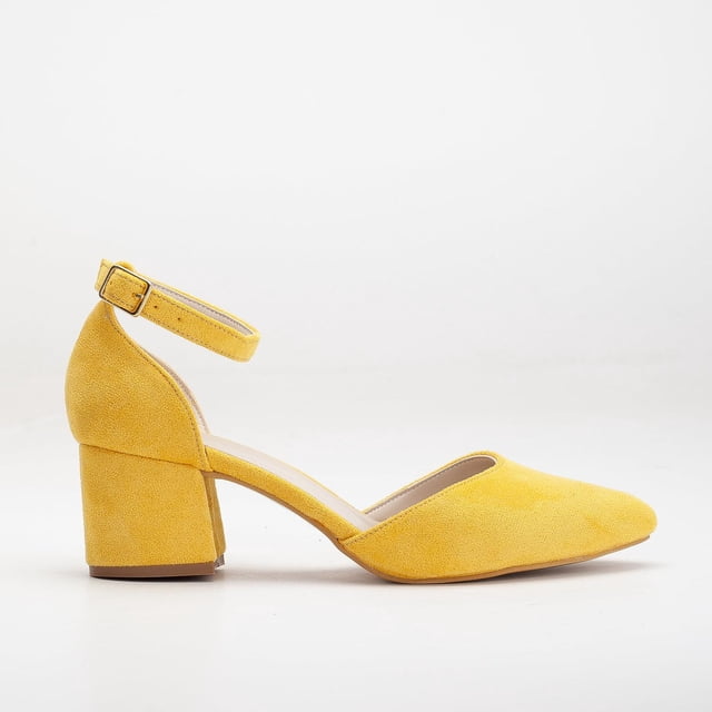 Marcelle - Zapatos de tacón de ante amarillo amarillo 24 CM