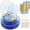 clear blue, variant on Plastic Dinnerware Set, Clear And Plastic Plates, Hammered Party Plates Include Dinner Platos, Dessert Platos, Cups, Cutlery Set And Napkins for Party