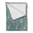 thumbnail image 2 of Gnome Soft Flannel Fleece Throw Blanket, Kid with Cat Nighttime Theme in Starry Sky Moon Cartoon Style Nursery Illustration, Cozy Plush for Indoor and Outdoor Use, 60" x 80", Multicolor, by Ambesonne, 2 of 5