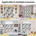 thumbnail image 5 of Navy Blue Floral Kitchen Curtains Window Panels, Vintage Flowers Elegant Pastoral Rustic Insulated Window Treatment Curtain, Grommet Curtains for Bedroom/Living Room/Bathroom, 2 Piece 52"Wx84"L, 5 of 8