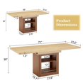 thumbnail image 5 of Expandable Dining Table with Storage - 59" to 71" Walnut Finish, Seats 4-8, 5 of 10