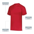 thumbnail image 2 of Augusta sportswear Boy's Attain Wicking Two Button Baseball Jersey, 2 of 6