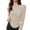 g-Beige34176, variant on Women Undershirts Base Layer Stretch Ribbed Knit Turtleneck Thermal Shirts Long Sleeve Slim Fit Base Layer Shirt For Winter Warmth Comfort Comfort Tops