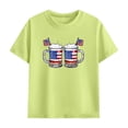 thumbnail image 5 of ZVAVZ Kids 4th of July Outfits 2 Piece Set for Girls Boys American Flag Shirt and Shorts Independence Day Patriotic Outfit Sets Green 11 Years, 5 of 10