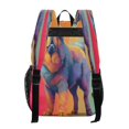 thumbnail image 4 of Iauyy Clear Backpack Heavy Duty PVC Transparent Backpack for College Workplace, Rainbow Background Pattern, 4 of 8