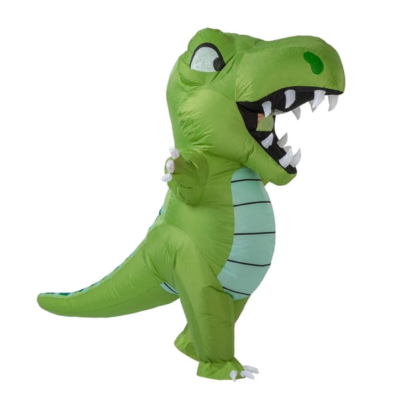 Cartoon Green Dinosaur Inflatable Clothing Family Size for Parties Fun Wearable Inflatable Costume