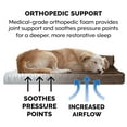 thumbnail image 3 of FurHaven Pet Products Plush & Velvet Deluxe Chaise Lounge Orthopedic Sofa-Style Pet Bed for Dogs & Cats - Sable Brown, Large, 3 of 12