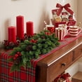 thumbnail image 6 of YingYouFu Christmas Pine Teardrop Swag, Artificial Cedar Wall Hanging Garland Fir, Pinecone Decoration for Front Door Entryway Living Room Wall Mantel, 6 of 6