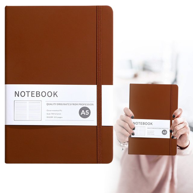 GBAYXJ notebook for recording Lined Journal Notebook 8.35 X 5.71 Inch Hardcover Leather Notebook For Work Wide Ruled Notebook Journal For Women Men 200 Thick Paper Lay Flat A5