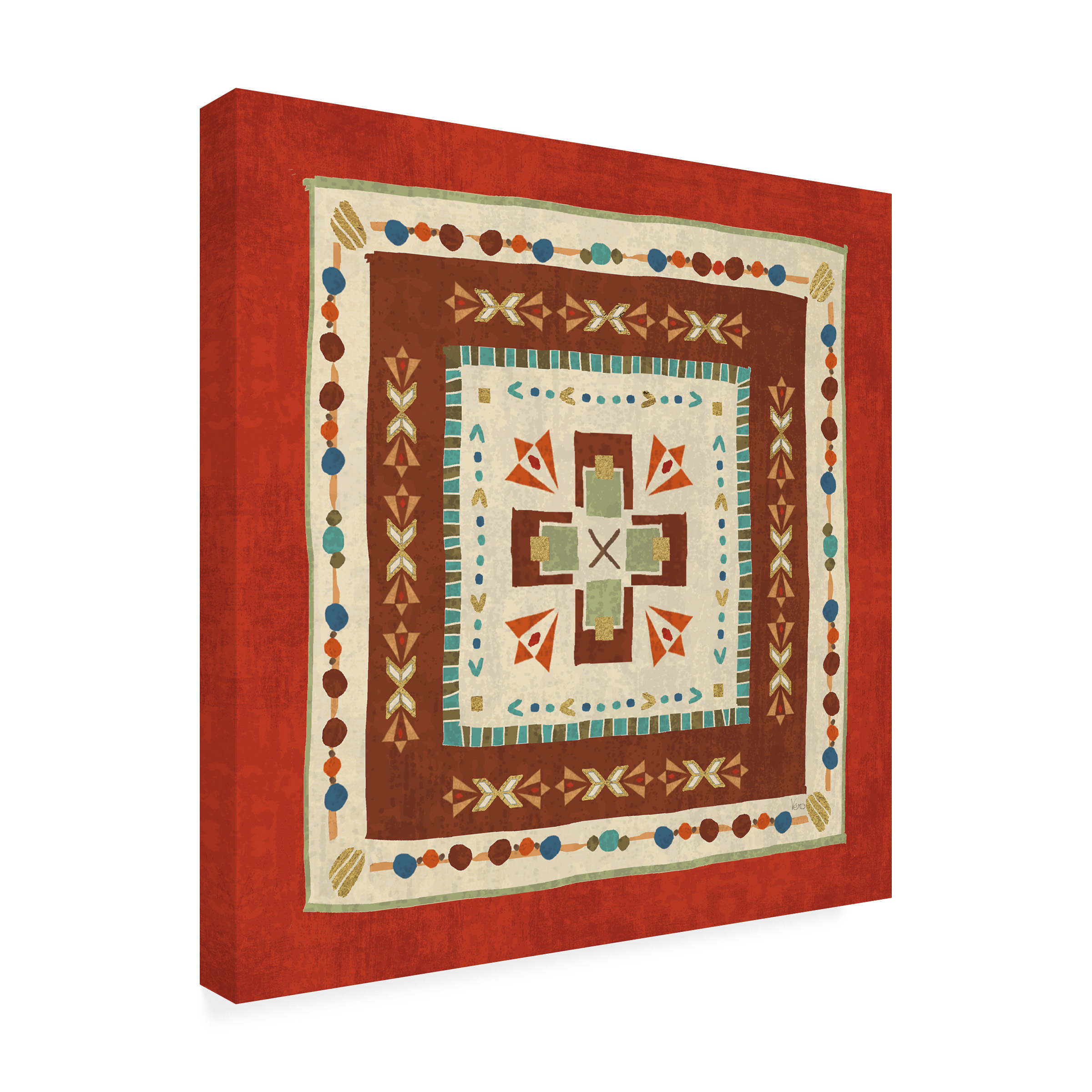 Veronique Charron 'Southwest At Heart Tile VI' Canvas Art
