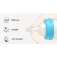 thumbnail image 6 of YOHKOH 2.7oz Newborn Glass Baby Bottle Sets,Wide-Neck,Slow Flow,for 0 m+,4-Pack,Blue, 6 of 8