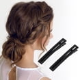 thumbnail image 2 of Unique Bargains 1 Pair Fashion Rectangle Hair Clips Hairdo Clip Black, 2 of 5