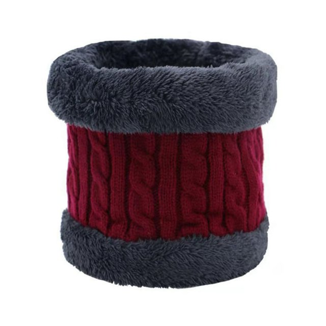 Unsiex Cycling Neck Wrap Thick Soft Plush Elastic Regular Fit Warm Windproof Cold Resistant Color Matching Outdoor Skiing Skating