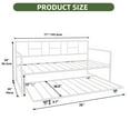 thumbnail image 6 of Uforic Alloy Steel Twin Size Daybed with Trundle, White, 6 of 7