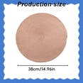 thumbnail image 4 of Round Placemats, Washable Thick Absorbent 15 inch Woven Placemats for Kitchen Dining Table, Round Braided Fabric Indoor/Outdoor Table Mats, Non Slip, Heat Resistant, Brown, 4 of 9