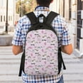thumbnail image 4 of Japuie No Drama Llama Print Casual Backpack,College Bookbag,Laptop Bag for Women & Men, Perfect for Travel, Hiking, Camping & Daily Use, 4 of 6