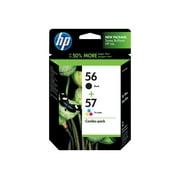 Angle View: HP 56/57 Combo Pack - 2-pack - black, color (cyan, magenta, yellow) - original - ink cartridge - for Deskjet 51XX; Officejet 41XX, 42XX; Photosmart 7150, 73XX, 7550; psc 1110, 12XX, 13XX