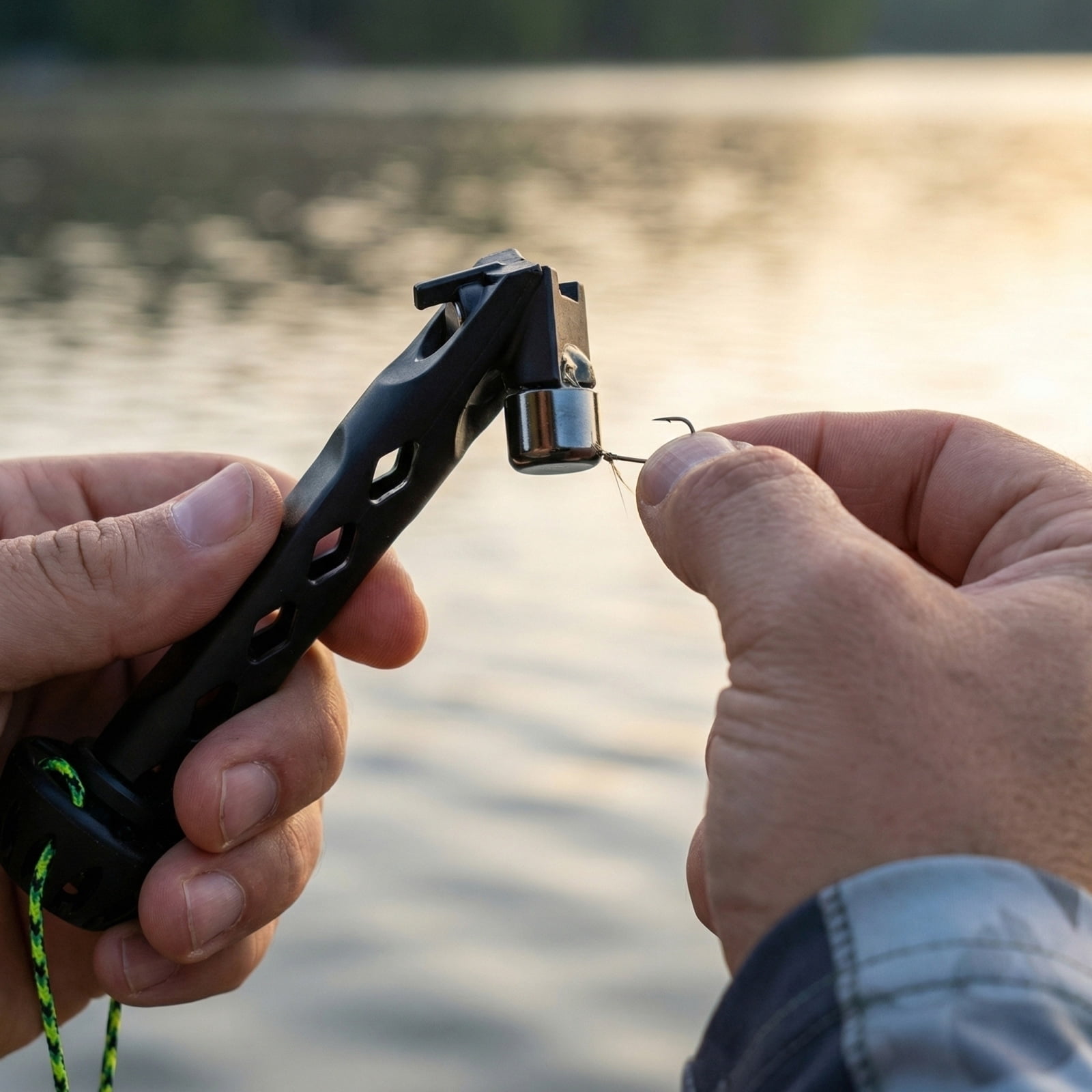 3pcs 2026 Fly Fishing Magnetic Fly Threader, Fishing Accessory To Easily Rig Small Flies Tippet On Water, Make Fly Tying Simpler, Works with Most Hooks, Tippets, and Fly Styles Black (1Pc)