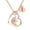 Rose Gold, variant on AUNOOL Unicorn Initial Necklaces for Women 14K White Gold Plated Colorful CZ Heart Pendant Unicorn Necklaces for Women Unicorn Jewelry Gifts