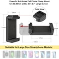 thumbnail image 2 of Universal Ergonomic Anti-F Mobile Phone Smartphone Handle Stabilizer Mount Rig Portable Selfie Stick Tripod Handheld Vlogging Monopod for 60-85mm Wide iPhone Samsung Android, 2 of 3