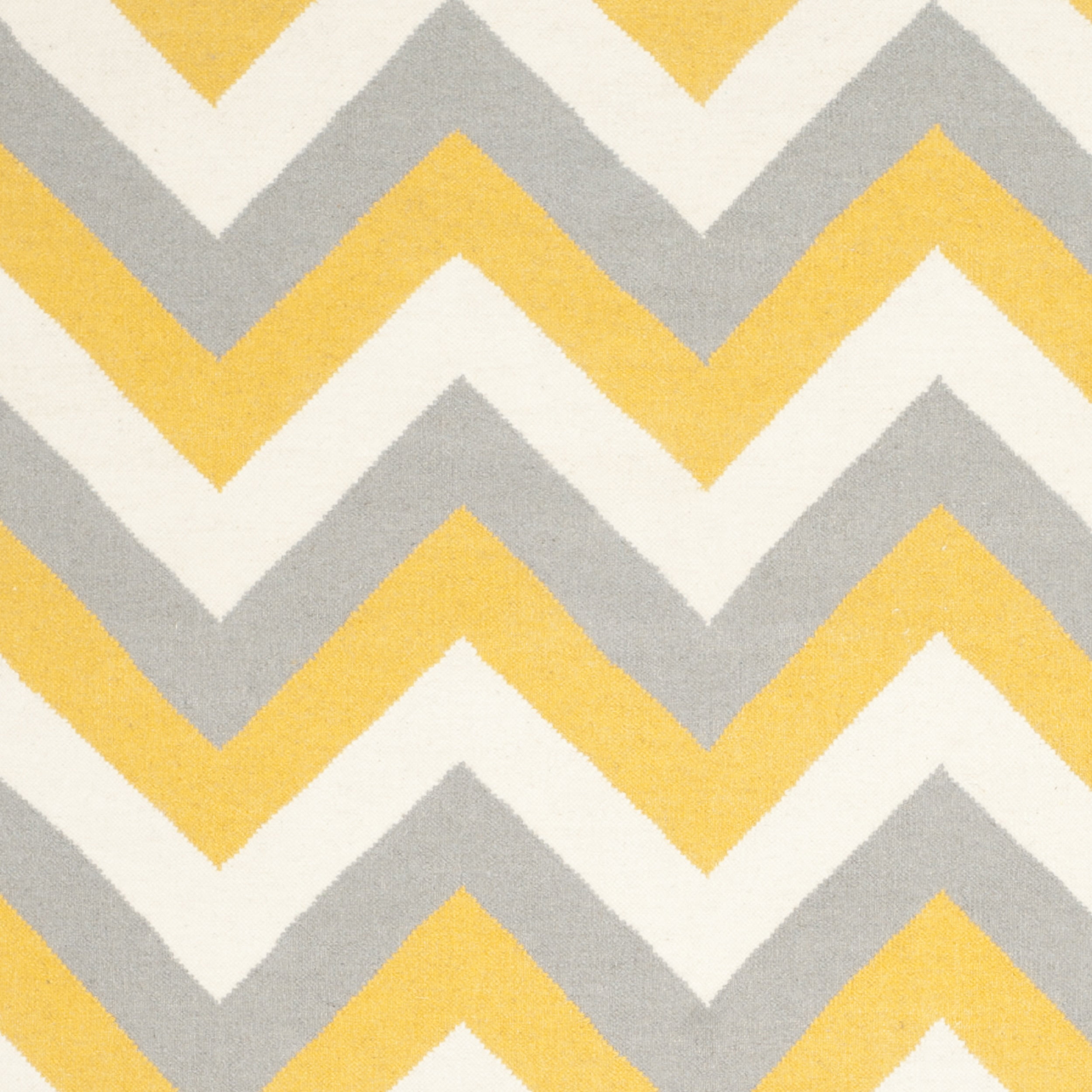 SAFAVIEH Dhurries Wenona Geometric Area Rug, Gold/Grey, 4' x 6'