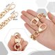 thumbnail image 4 of Cadenas de repuesto doradas de 8.6 pulgadas para bolso, extensor de cadena para bolso, extensor de correa de bolso, correas de cadena planas para bolso, cadena corta decorativa para bolso, 4 of 9