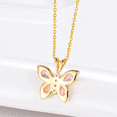 thumbnail image 3 of 2CT Pear Cut Pink Sapphire 925 Silver Butterfly Pendant 14k Yellow Gold Plated, 3 of 3